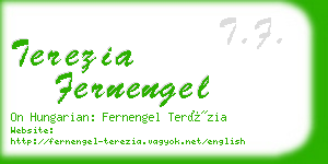 terezia fernengel business card